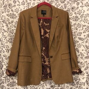 The Limited Camel Colored Single Breasted Blazer